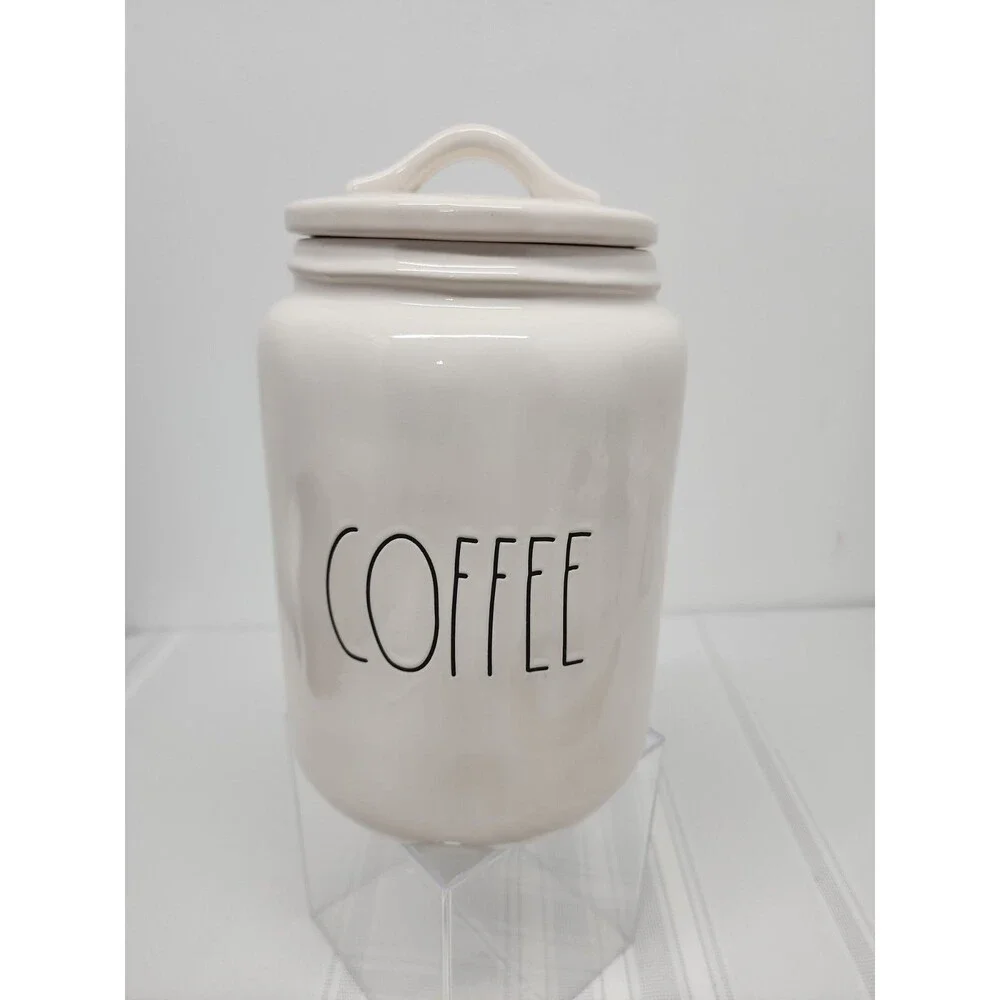 Rae Dunn Artisan Collection By Magenta 8 Inch Long Letter COFFEE Cannister NWOT